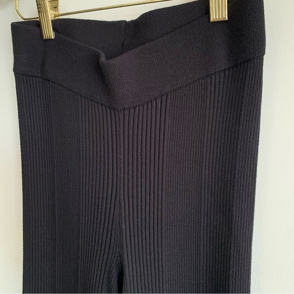 PINK ROSE BLACK RIBBED PANTS - Picture 6 of 10